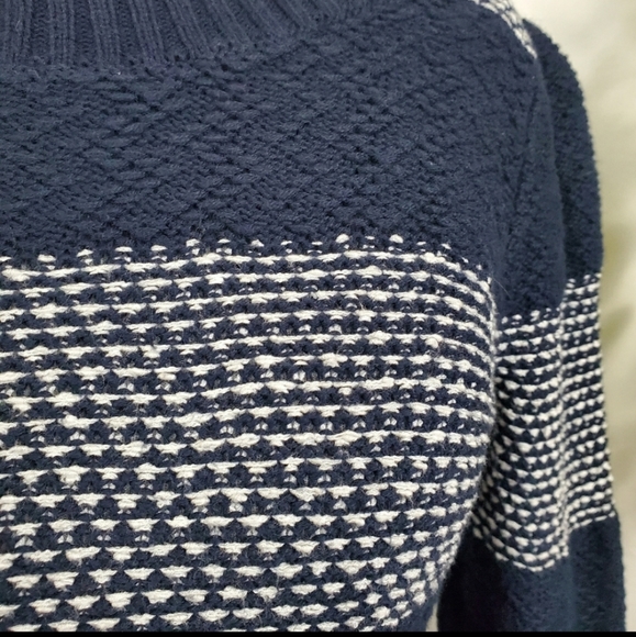 Fossil navy striped knit crewneck sweater - Picture 10 of 14